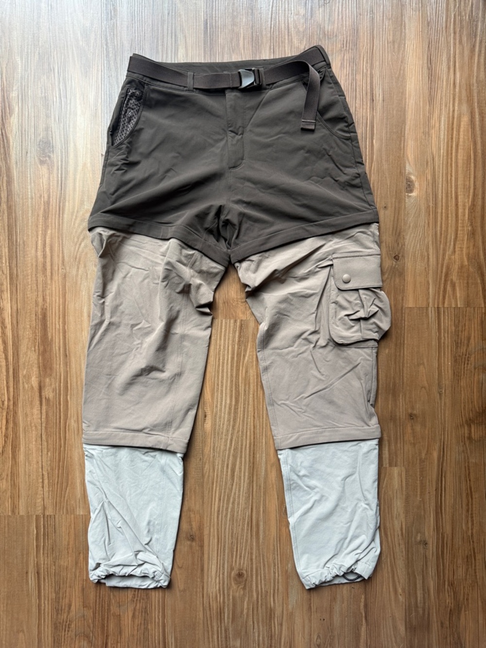 Outdoor Voices RecTrek Zip-Off Pant - Chocolate/Trail/Taupe - S